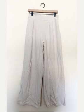 🤍 beige linen blend flowy summer pants